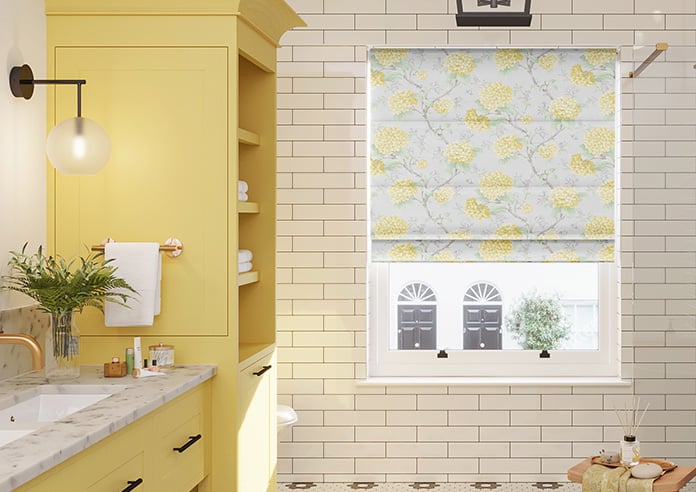 Bouquet Velvet, Primrose - Motorised Roman Blind - Image 3